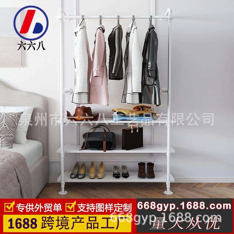 搁置物架复古工业风创意置物架服装展示架墙上装饰实木花架墙架