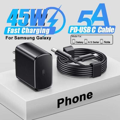 PD 45W Super Fast Charger For Samsung Galaxy S24 Ultra S23 S