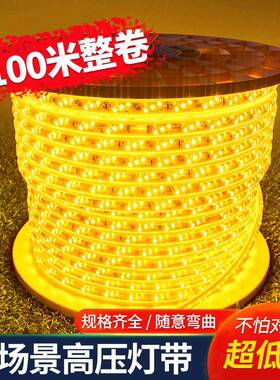 LED220V高压包胶灯带 100米/盘【1STF0】