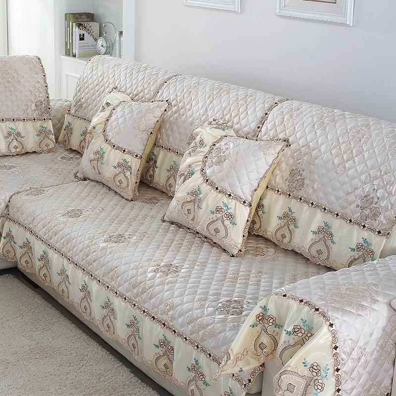 高档欧式沙垫季通用布艺简四约现代沙发套全包万客厅沙发发坐垫套