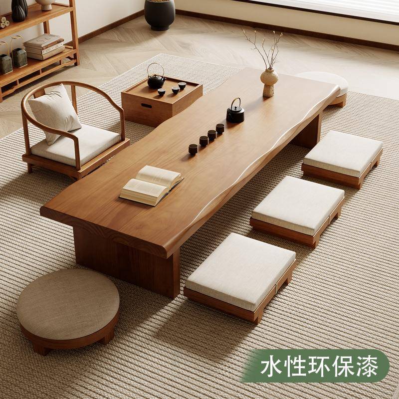 新中式禅意榻榻米茶桌椅组合日式茶几桌客厅矮茶几民宿家具套装