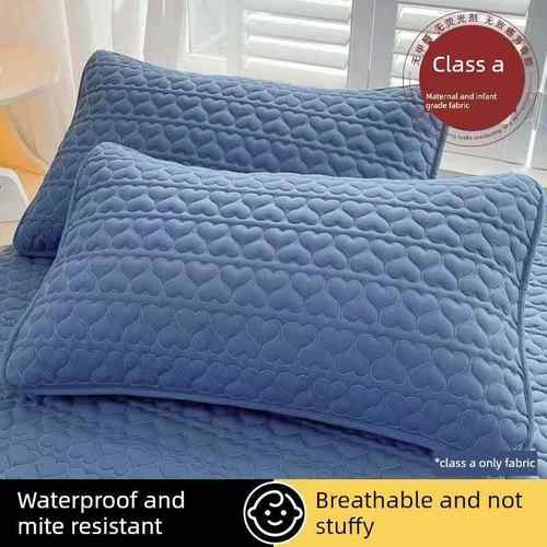 枕套唾液枕芯隔离对枕套衬垫头油家用绗缝成人可洗枕头保护套