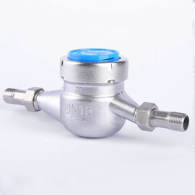 厂家供应304不锈钢机械水表旋翼式机械冷水表不锈钢表壳家用水表