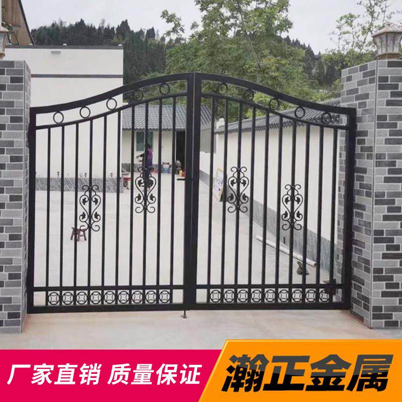 铁艺大门庭院门别墅乡农村社区家用院子围墙对开入户双门大铁门