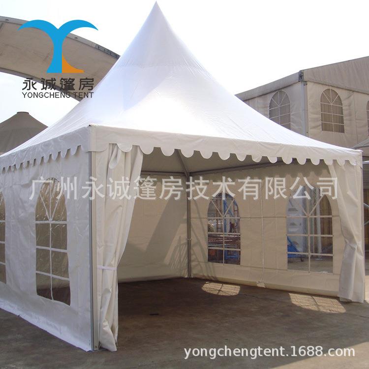 6米白色尖顶篷欧式简约多功能户外帐篷跨境宝塔帐篷铝合金篷房
