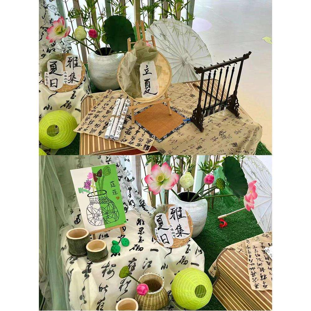 环创中国风装饰场景布置春天植物角背景自然主题吊饰挂饰