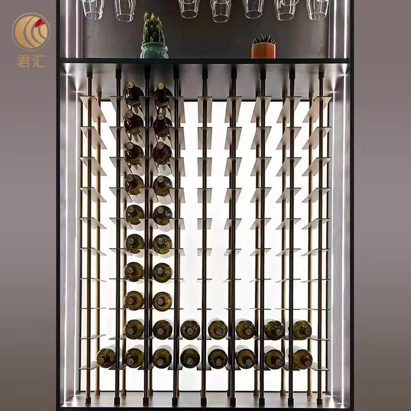 红酒架子展示架现代轻奢简约酒架铝合金悬挂可定制酒瓶架家用酒柜