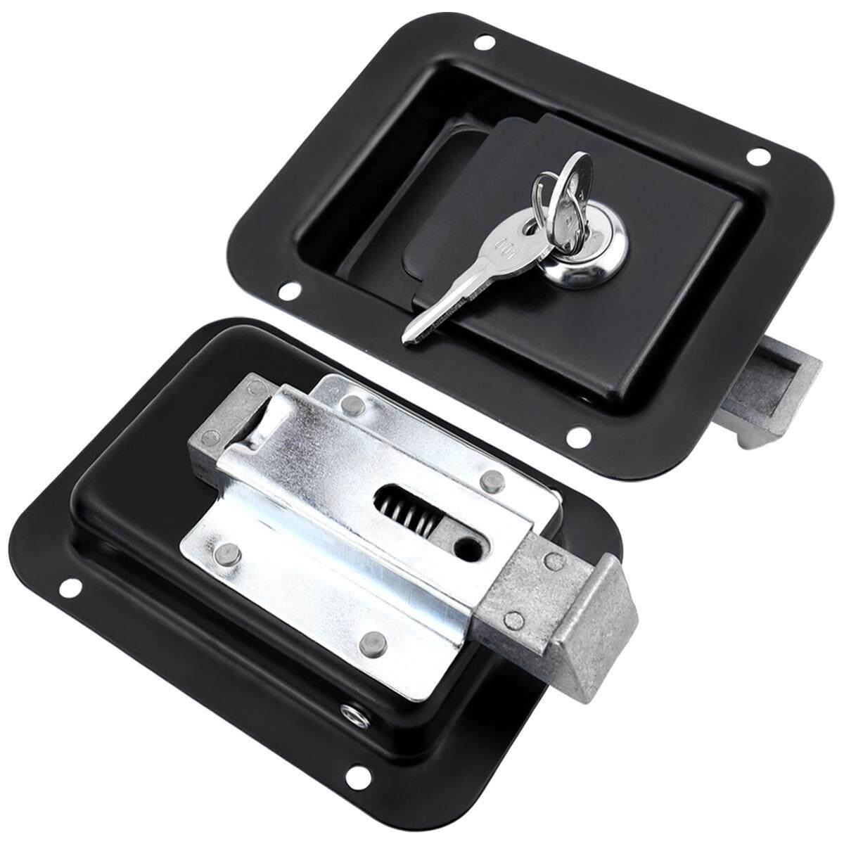 跨境黑色房车锁带固定柳钉套装 房车配件内嵌式面板机箱机柜门锁