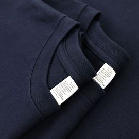 250g日本重磅宽松纯棉t恤男女短袖藏青色t恤纯色深蓝色基础款体恤