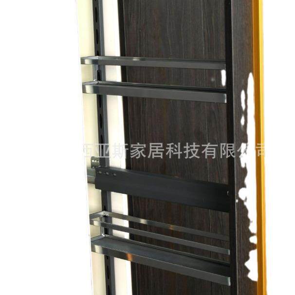 极窄式侧装拉篮半墙柜拉篮抽屉式板式衣柜收纳零食收纳拉篮图片