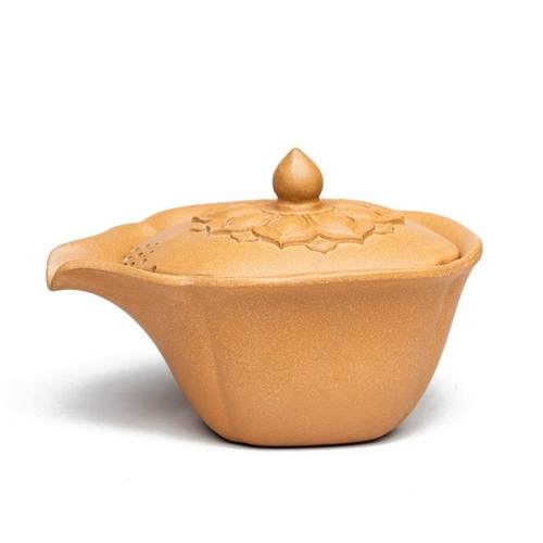 宜兴原矿紫砂分茶器泡茶杯手抓壶茶具配件仿生莲花公道杯盖碗