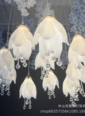 厂8049家新款玉10头兰花婚庆吊灯婚礼堂意挂布置装饰道具吊顶饰创