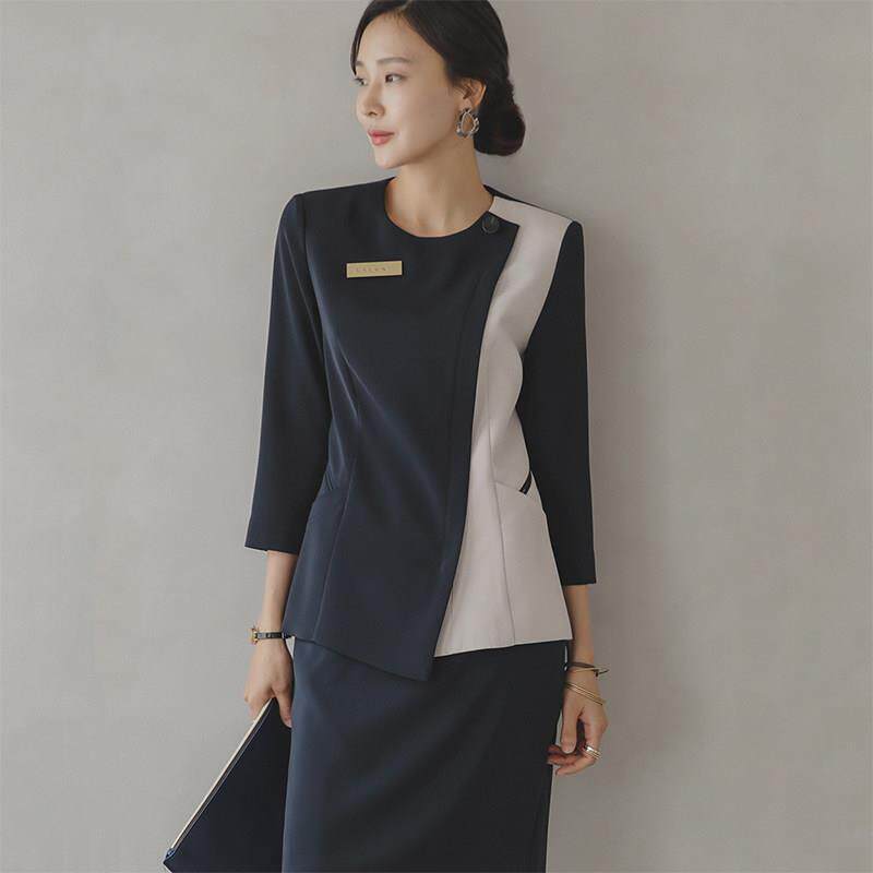 新款韩版美容院养生皮肤管理会所纹绣美甲美睫技师工作服春夏套装