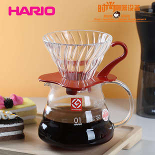 咖啡壶滤杯VDG HARIO日本进口V60玻璃手冲咖啡过滤杯螺旋滴漏式