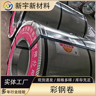 彩涂瓦卷压型白色彩钢板镀铝锌氟碳彩涂板蓝色聚酯彩涂卷