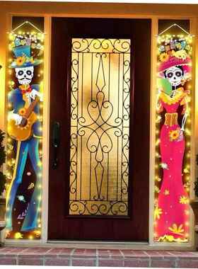 Halloween Lighted Porch Signs Banners Decorations Indoor