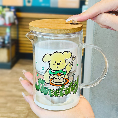 家用茶水分离泡茶壶高硼硅玻璃杯办公室带茶仓水杯套装花果茶杯子