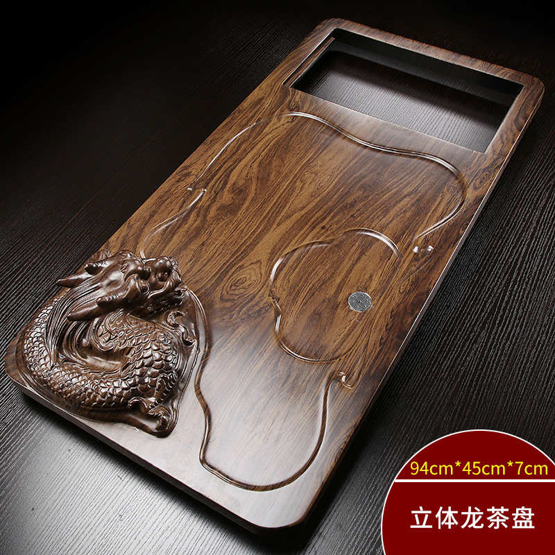 瓷茶盘排水功夫茶具茶洗套装茶壶茶海雕刻石头整片家用办公室