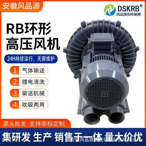 RB-1010环形耐高温抽气高压风机环形鼓风机气体循环旋涡式风机