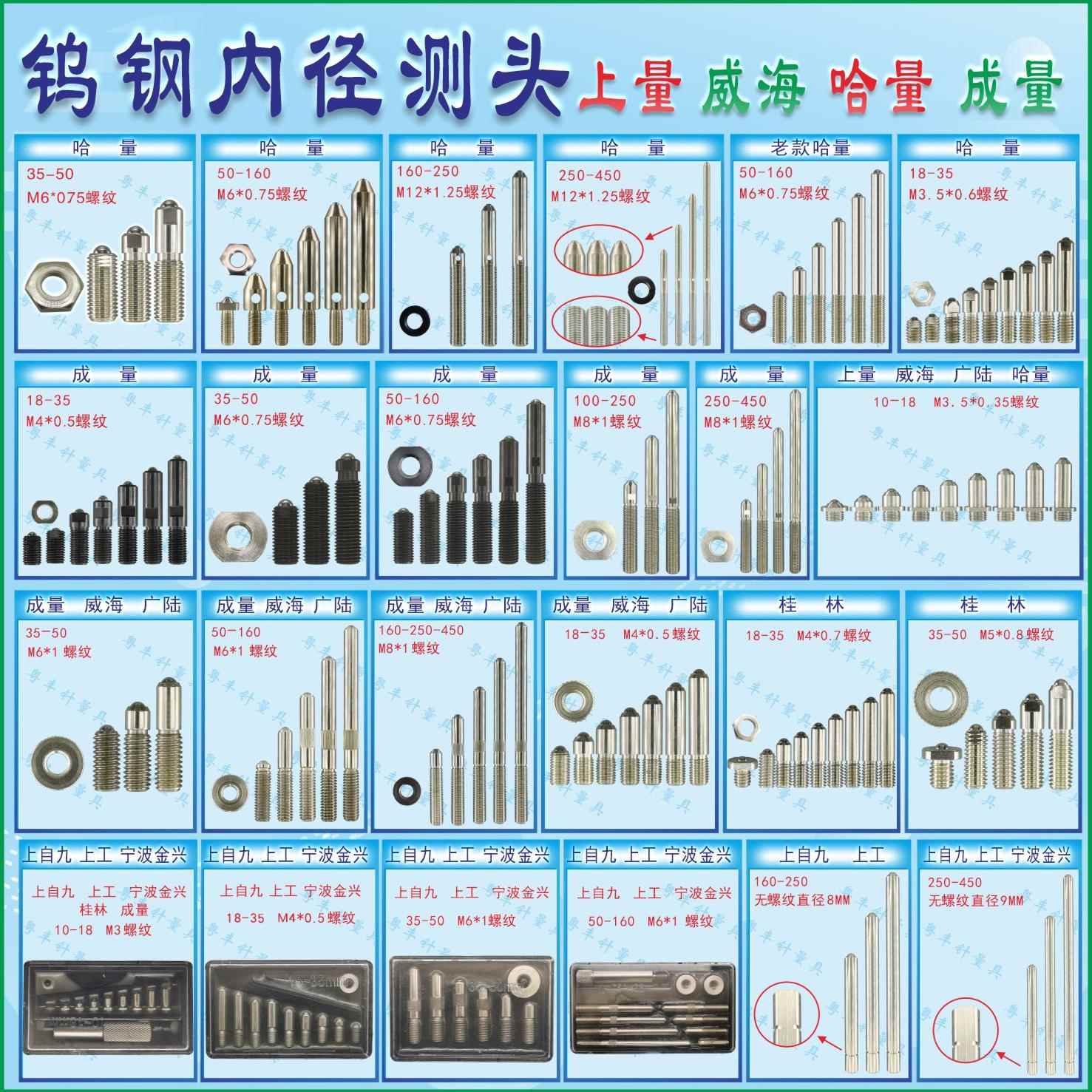 成量哈量内径量表可换测头上工威海上自九上量百分表内径量具配件