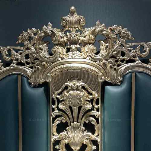 箔WRY奢华公主床别墅洋式房宫金廷欧双人床法式实木主卧婚床雕花