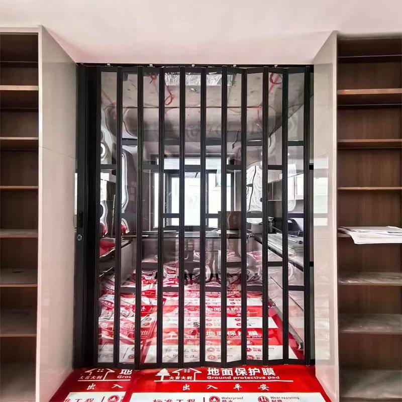 铝合金折叠门防蚊隔断推拉门厨房过道透明折叠纱门店铺折叠推拉门