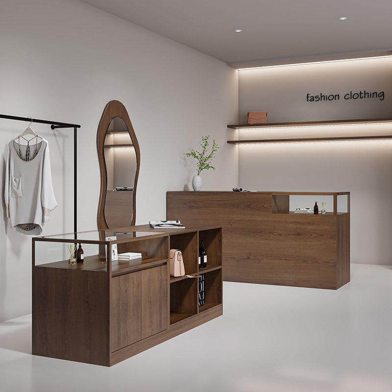 服装店中岛桌展示台储物柜女装店铺流水台中间陈列台童装店展示柜