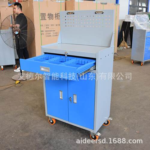 机床工具车一抽双开门工厂车间加厚钢板挂板机床工具箱车柜带轮