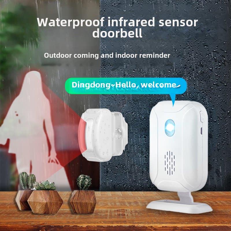 宜珍门迎宾传感器入口店叮咚提醒门铃迎宾报警器户外防水