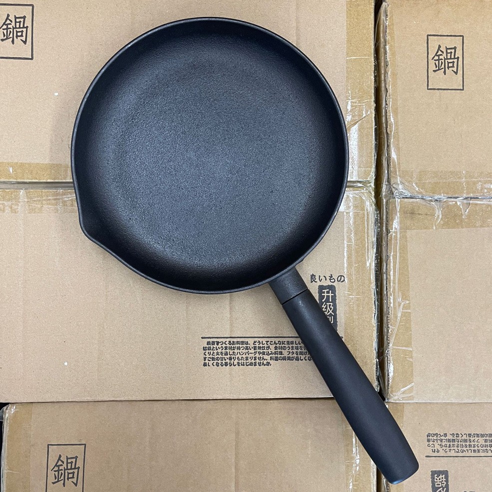 铸铁煎锅平底锅22/26cm生铁锅牛排锅铸铁锅不粘锅无涂层家用
