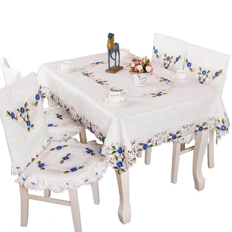 欧式餐桌布长方形简约椭圆形座布餐桌椅子套罩家用椅垫套装