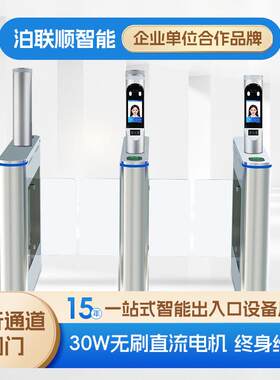 厂家豪华防撞小摆闸小区人行通道闸人脸识别进出开闸