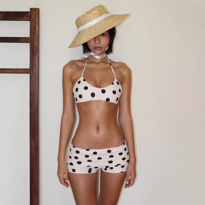 LikeMyChoice Coquette Polka Dot Bikini Set Halter Neck