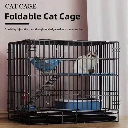 猫笼子家用室内小型双层折叠带厕所不占地外出一体猫咪窝猫舍