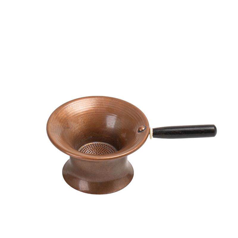 紫铜茶滤套组檀木柄茶漏茶叶过滤泡茶器中式复古功夫茶具茶道配件