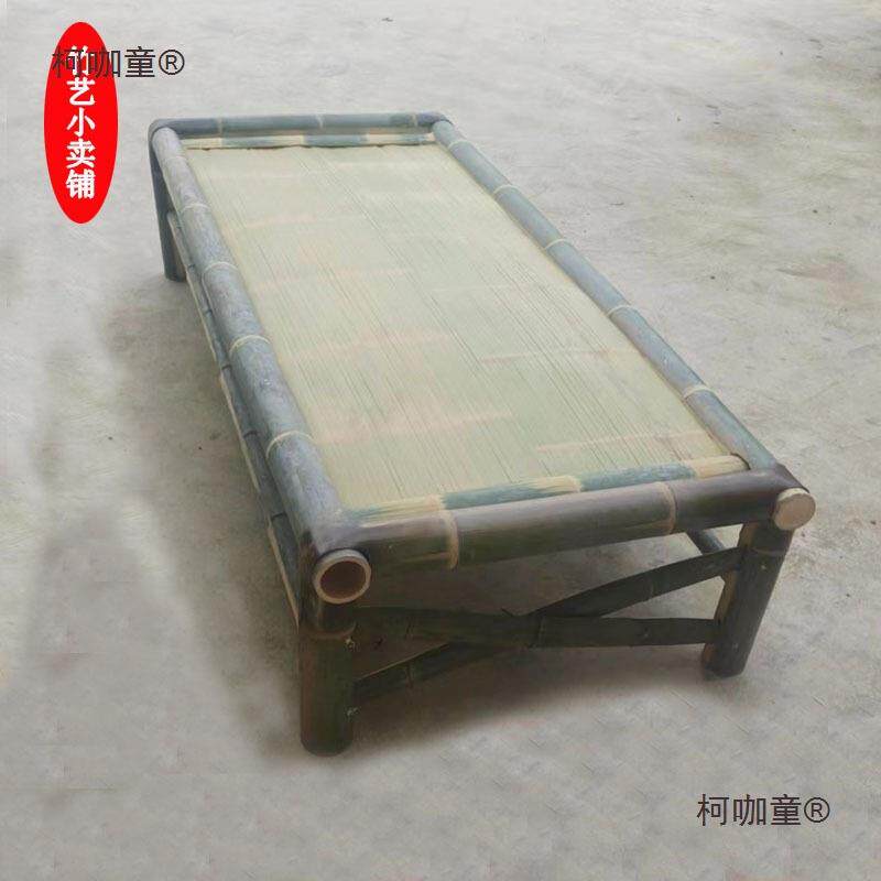 床式竹床折叠床手工加509农村沙发单人古简厚易午休午睡凉老多麦