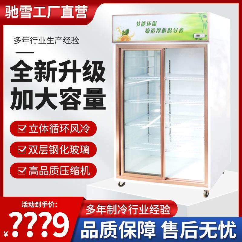 驰雪饮料展示柜冷藏冰柜保鲜移两门冷饮冷柜商用单门啤酒冰箱立式