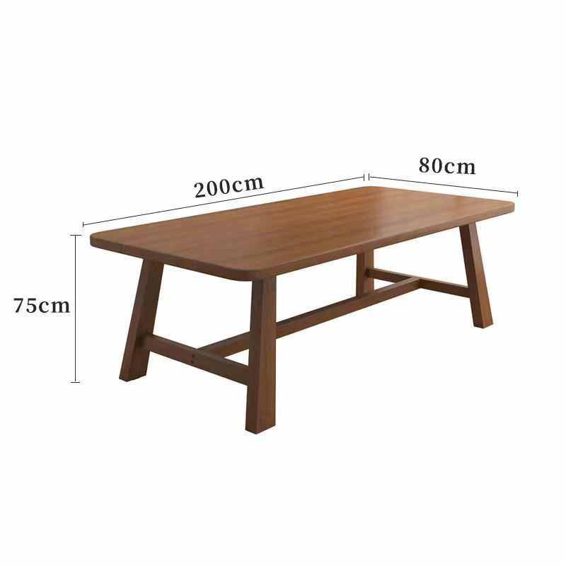 工作台书桌桌子简约原木桌客厅实木家用书法双人条桌学习长大长全