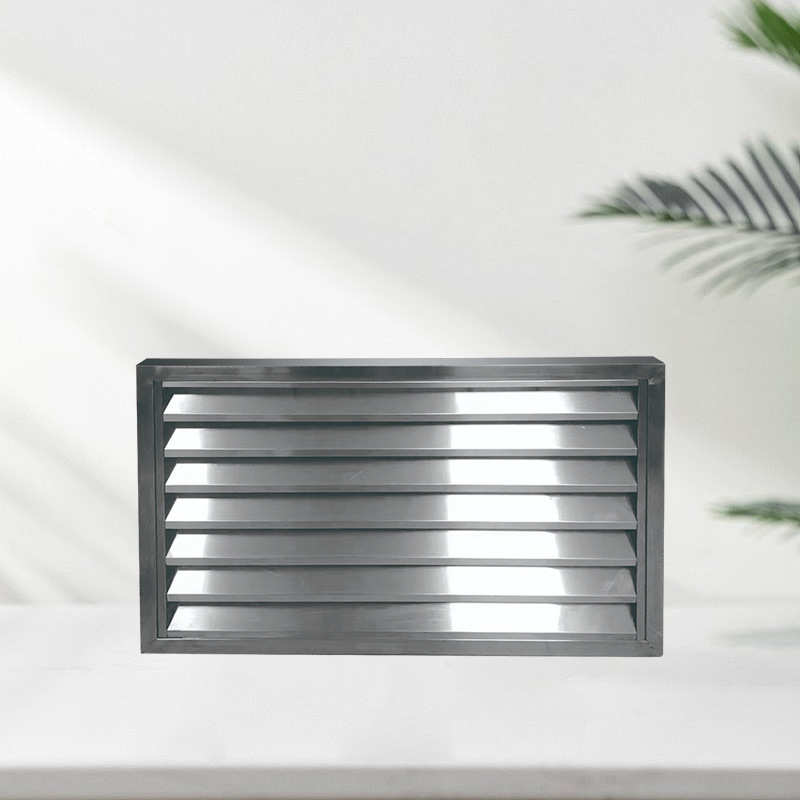 不锈钢方管百叶通风口 可调手动防雨百叶空调罩厂家外墙百叶窗