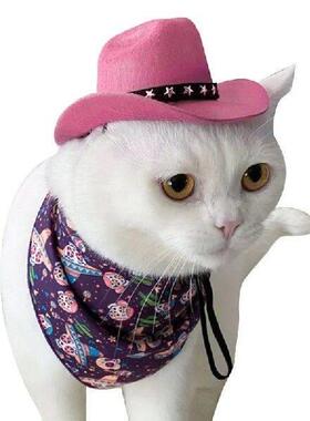 Pet Hat Costume Cowboy Hat Props Headwear Star Charm Kitten