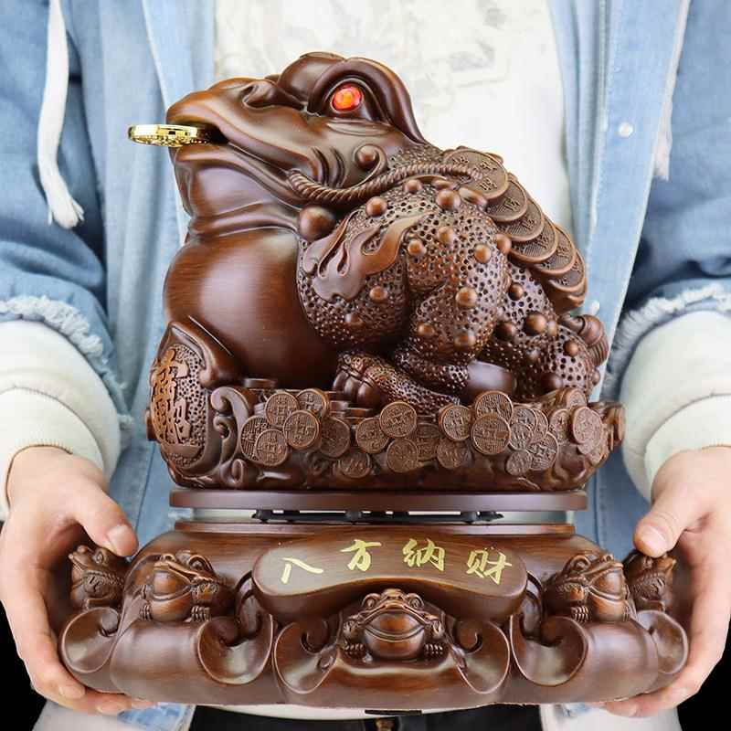 招财金蟾摆件大号三足蟾蜍聚宝金蝉店铺收银台装饰品开业礼品