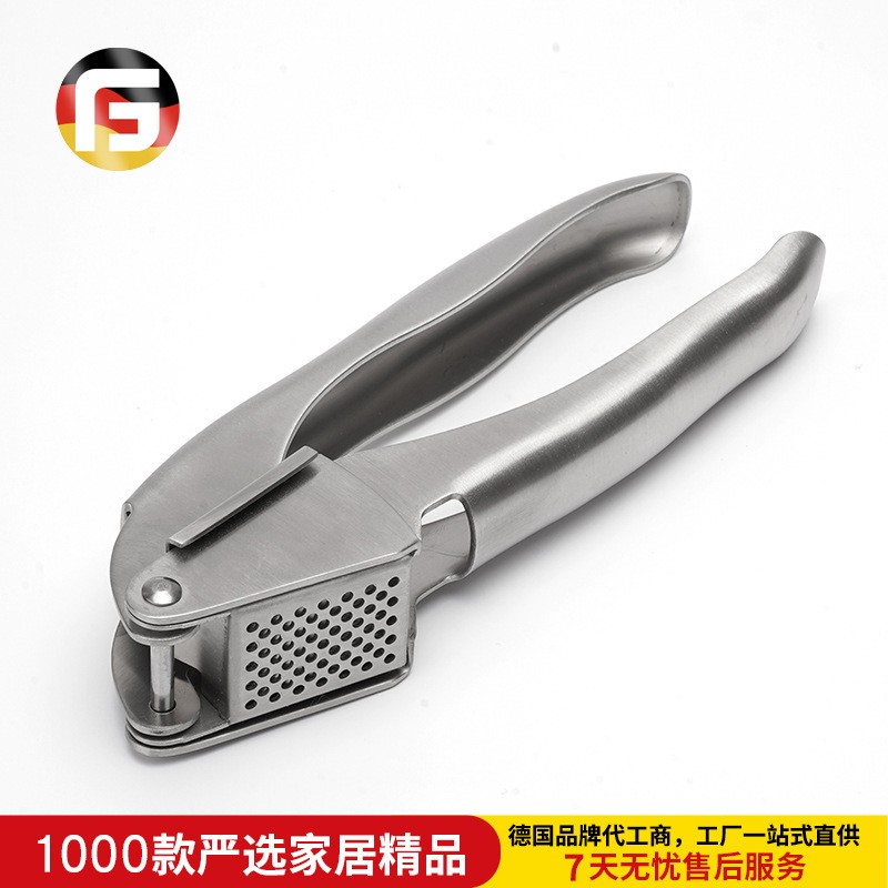 304不锈钢加厚压蒜器蒜泥器厨房蒜蓉器家用多功能捣蒜器夹子工具