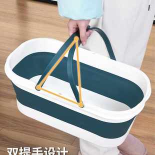 塑料折叠水桶家用储水用拖布洗拖把桶长方形加厚耐用手提大号新款