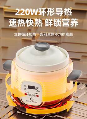 陶瓷内胆电炖锅煮粥锅汤煲锅多功能预约锅炖汤宝宝辅食迷你电炖锅