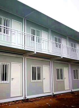 恒新集装厢房 办公住宿打包箱 带幕墙多层厢房 美观大方
