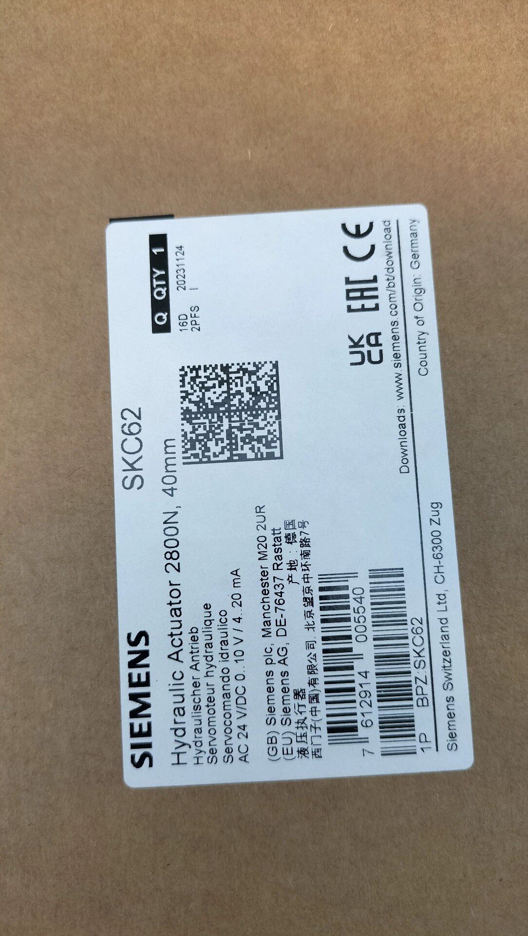 西门子SKC62一台。，全新原装正品，盒码一致