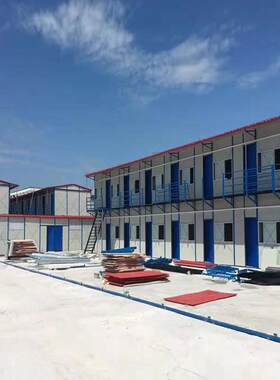 彩钢活动房A级防火岩棉板临建轻钢组合房工地组装式活动房