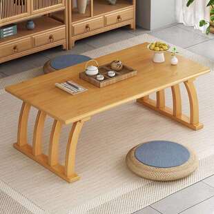 矮桌学习桌炕桌坐地茶桌阳台实木卧室榻榻米用小茶几茶台飘窗小桌