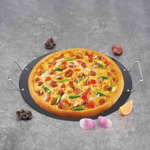 烘焙用具 打孔披萨盘 圆形pizza盘烤盘不沾烤盘固底气孔披萨盘