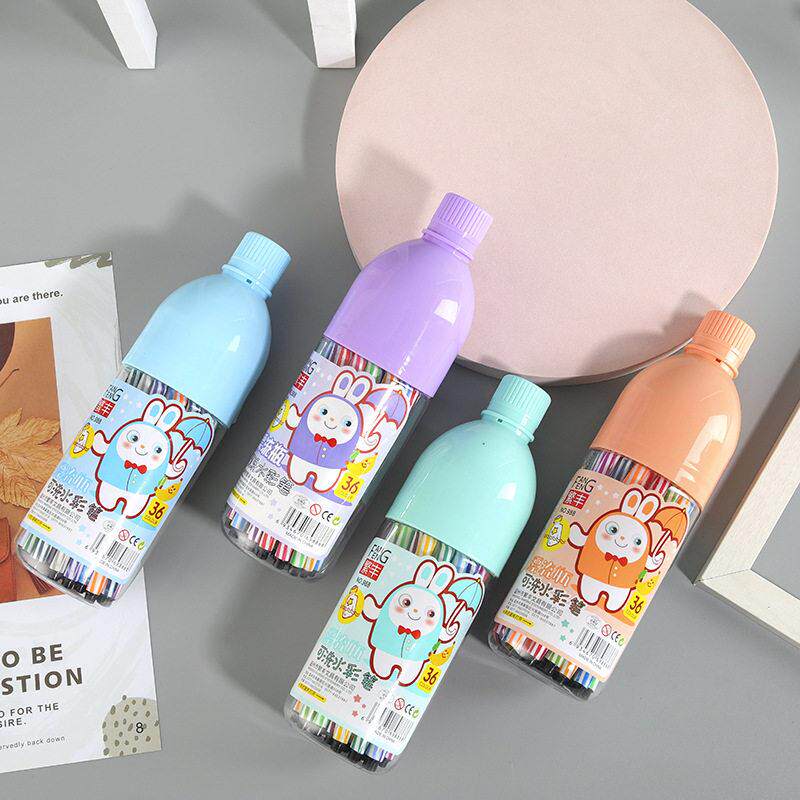 创意12色多彩画笔漂流水彩笔套装可水洗儿童diy绘画涂鸦彩笔批